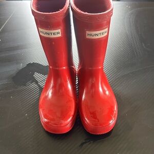 Hunter Kids Red Rain Boots